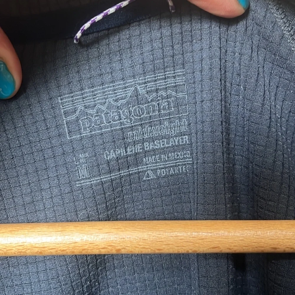 Patagonia Capilene Baselayer Zip Up Long Sleeve Top Gray size Medium - Picture 3 of 11